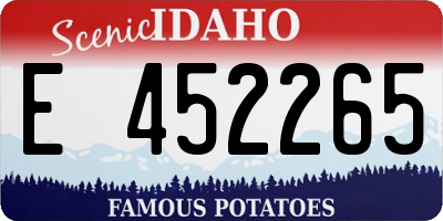 ID license plate E452265