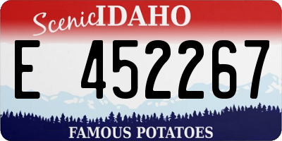ID license plate E452267