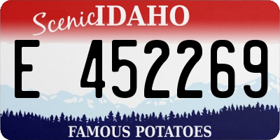ID license plate E452269