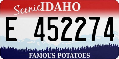 ID license plate E452274