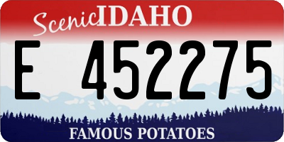 ID license plate E452275