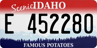ID license plate E452280