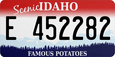 ID license plate E452282
