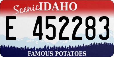 ID license plate E452283