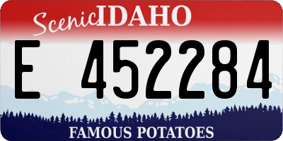 ID license plate E452284
