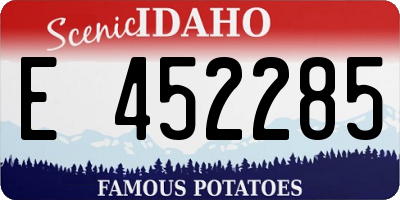 ID license plate E452285