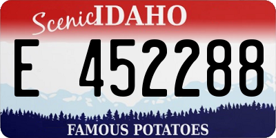 ID license plate E452288