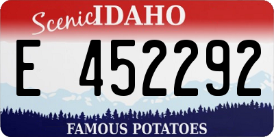 ID license plate E452292