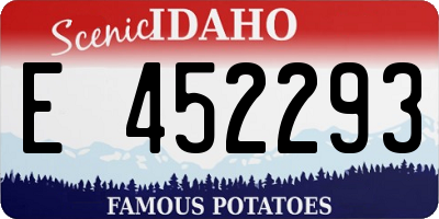 ID license plate E452293