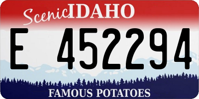 ID license plate E452294