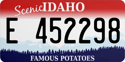 ID license plate E452298