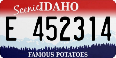 ID license plate E452314