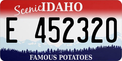 ID license plate E452320