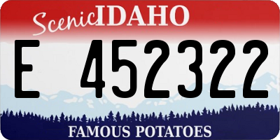 ID license plate E452322