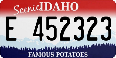 ID license plate E452323