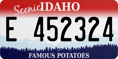 ID license plate E452324