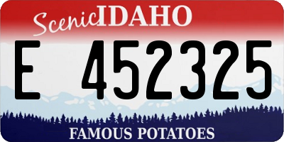 ID license plate E452325
