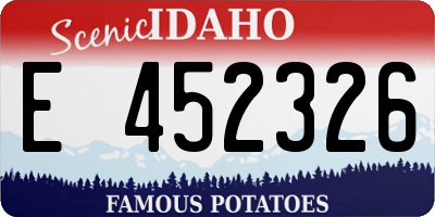 ID license plate E452326