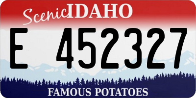 ID license plate E452327