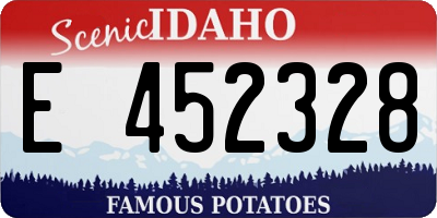 ID license plate E452328