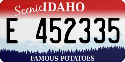 ID license plate E452335