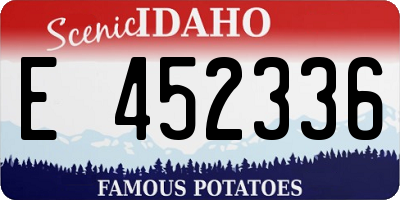 ID license plate E452336