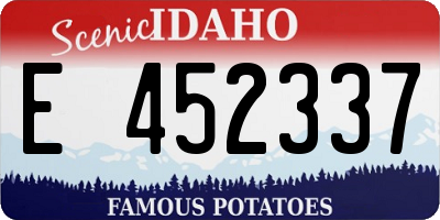 ID license plate E452337