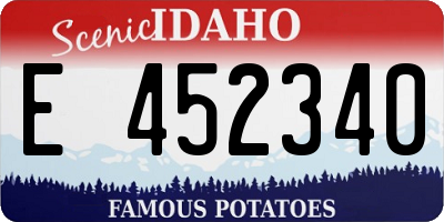 ID license plate E452340