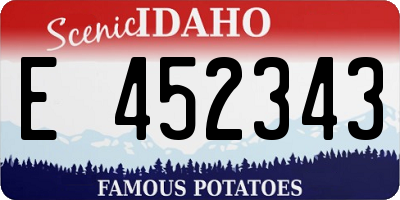 ID license plate E452343