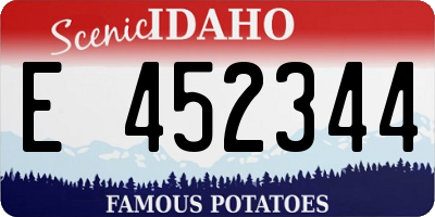 ID license plate E452344