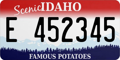 ID license plate E452345