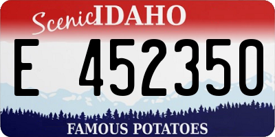 ID license plate E452350