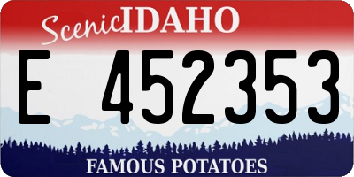 ID license plate E452353