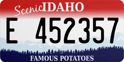 ID license plate E452357