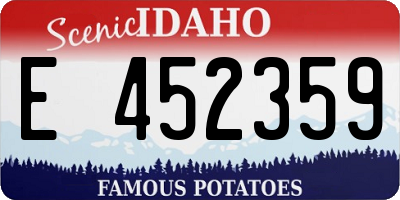 ID license plate E452359