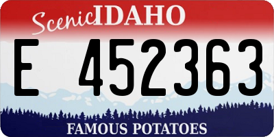 ID license plate E452363