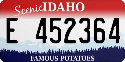 ID license plate E452364