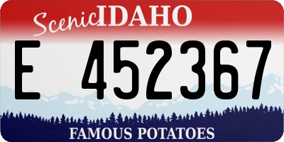 ID license plate E452367