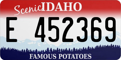 ID license plate E452369