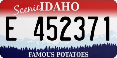 ID license plate E452371