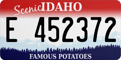 ID license plate E452372