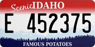 ID license plate E452375