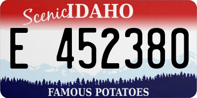 ID license plate E452380