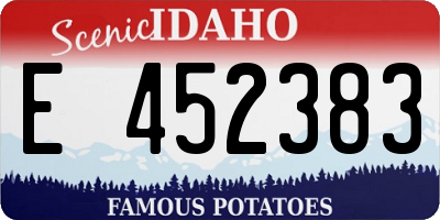 ID license plate E452383
