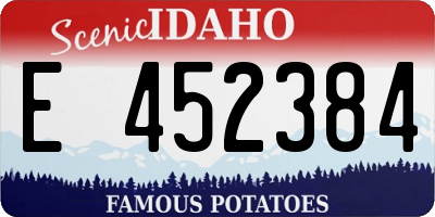 ID license plate E452384