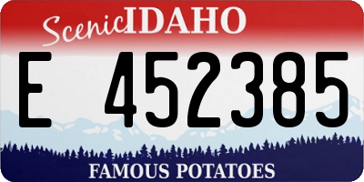 ID license plate E452385