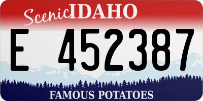 ID license plate E452387