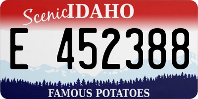 ID license plate E452388