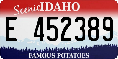 ID license plate E452389