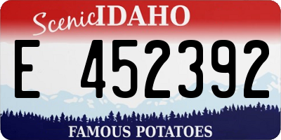 ID license plate E452392